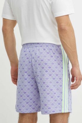 adidas Originals pantaloni scurți barbati, culoarea violet, IS2940