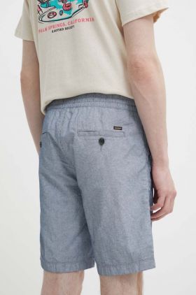 Superdry pantaloni scurti din in culoarea albastru marin