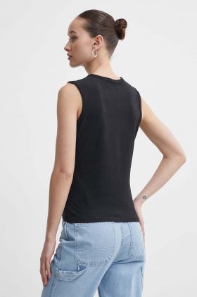 Superdry top femei, culoarea negru