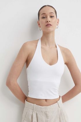 Hollister Co. top femei, culoarea alb