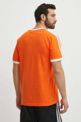 adidas Originals tricou din bumbac barbati, culoarea portocaliu, cu imprimeu, IM9382