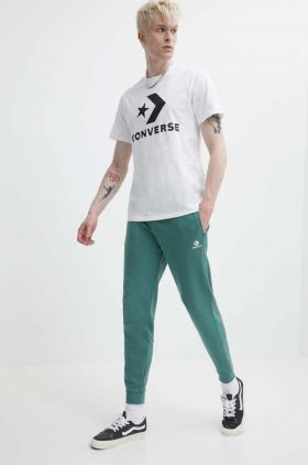 Converse tricou din bumbac culoarea alb, cu imprimeu