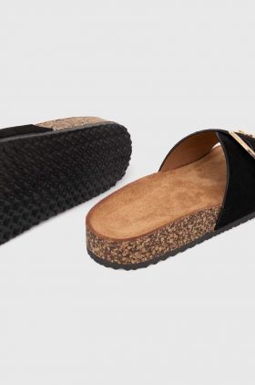 Answear Lab papuci femei, culoarea negru, cu platforma