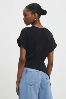 Answear Lab bluza femei, culoarea negru, neted