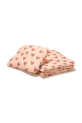 La Millou lenjerie de pat pentru copii HEARTBEAT PINK