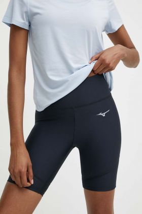 Mizuno pantaloni scurți de alergare Impulse Core culoarea negru, modelator, high waist, J2GBB206