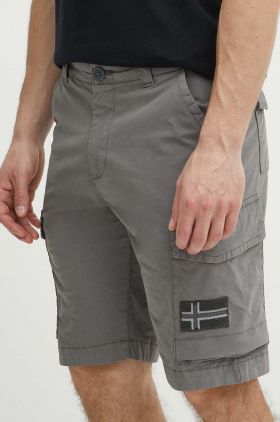 Napapijri pantaloni scurti N-Horton barbati, culoarea gri, NP0A4HOSH311