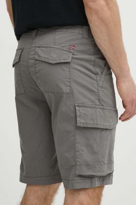 Napapijri pantaloni scurti N-Horton barbati, culoarea gri, NP0A4HOSH311