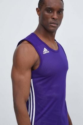 adidas Performance tricou de antrenament cu două fețe 3G Speed culoarea violet, DY6591