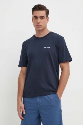 Pepe Jeans tricou din bumbac CALLUM barbati, culoarea albastru marin, cu imprimeu, PM509370