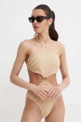 MICHAEL Michael Kors costum de baie dintr-o bucată CUT OUT ONE PIECE culoarea bej, cupa usor rigidizata, MM13720