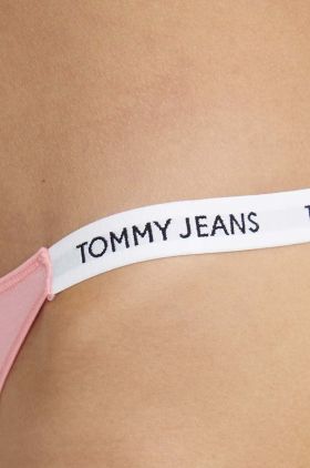 Tommy Jeans tanga culoarea roz, UW0UW05152