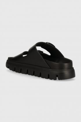 Birkenstock slapi de piele BIRKENSTOCK X PAPILLIO Arizona Chunky Exq femei, culoarea negru, 1024565