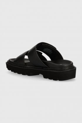 Tommy Jeans papuci TJW PUFFED SANDAL femei, culoarea negru, EN0EN02560