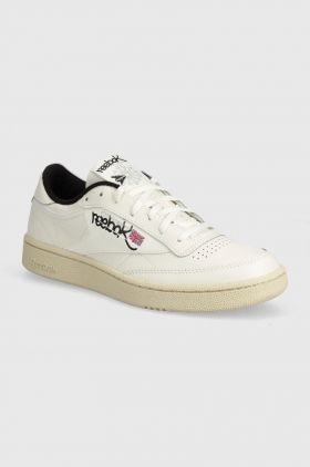 Reebok Classic sneakers din piele Club C 85 culoarea bej, 100074477