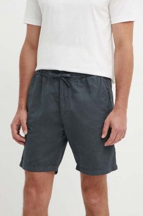 Pepe Jeans pantaloni scurti din in RELAXED LINEN SMART SHORTS culoarea gri, PM801093