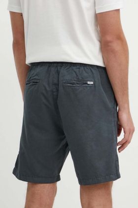 Pepe Jeans pantaloni scurti din in RELAXED LINEN SMART SHORTS culoarea gri, PM801093