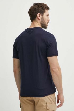 Napapijri tricou din bumbac S-Kreis barbati, culoarea albastru marin, cu imprimeu, NP0A4HQR1761