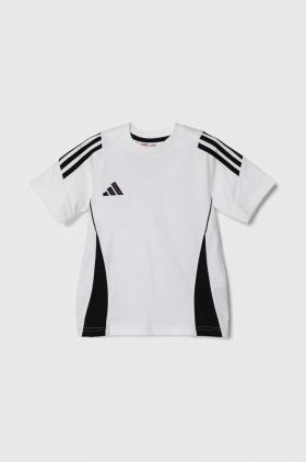 adidas Performance tricou de bumbac pentru copii TIRO24 SWTEEY culoarea alb, cu imprimeu