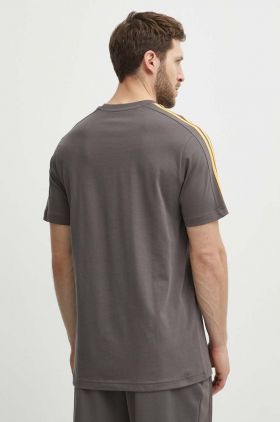 adidas tricou din bumbac barbati, culoarea gri, cu imprimeu, IS1334