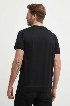 Karl Lagerfeld tricou din bumbac bărbați, culoarea negru, uni, 542200.755002