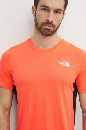 The North Face tricou sport Lightbright culoarea portocaliu, modelator, NF0A825OTNI1