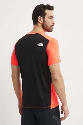 The North Face tricou sport Lightbright culoarea portocaliu, modelator, NF0A825OTNI1