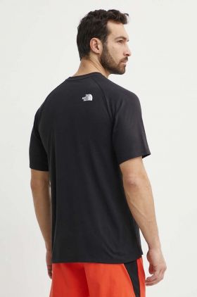 The North Face tricou sport Foundation culoarea negru, neted, NF0A87FQKS71