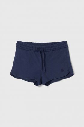 United Colors of Benetton pantaloni scurți din bumbac pentru copii culoarea albastru marin, neted, talie reglabila
