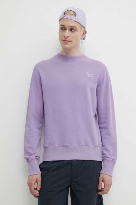 Superdry hanorac de bumbac barbati, culoarea violet, neted