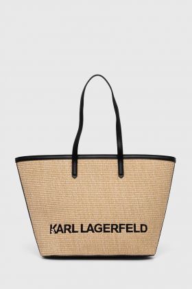 Karl Lagerfeld poseta culoarea bej