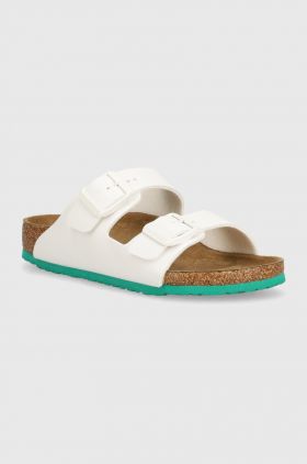 Birkenstock slapi copii Arizona Kids BF Desert culoarea alb