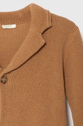 United Colors of Benetton cardigan cu amestec de in culoarea maro