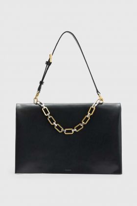 AllSaints poseta de piele LUCA SHOULDER BAG culoarea negru, W003XA