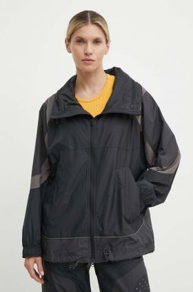 adidas by Stella McCartney windbreaker culoarea negru, de tranzitie, oversize, IN3619