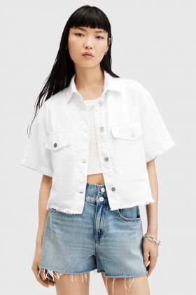 AllSaints geaca jeans TOVE SS DENIM SHIRT de tranzitie, W113PA