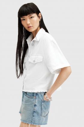 AllSaints geaca jeans TOVE SS DENIM SHIRT de tranzitie, W113PA