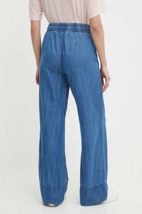 Pepe Jeans pantaloni LOOSE ST PANTS UHW TENCEL femei, lat, high waist, PL204685