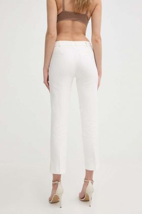 Morgan pantaloni PATY.F femei, culoarea alb, drept, medium waist, PATY.F