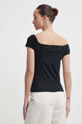 Abercrombie & Fitch top femei, culoarea negru