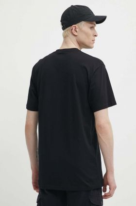 Vans tricou din bumbac barbati, culoarea negru, cu imprimeu