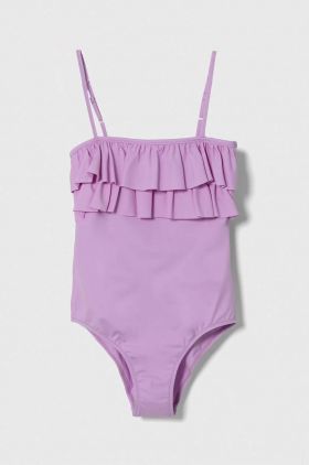 United Colors of Benetton costum de baie dintr-o bucată pentru copii culoarea violet