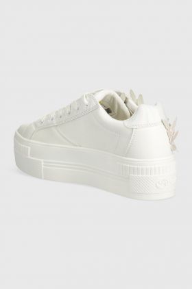 Buffalo sneakers Paired Butterfly culoarea alb, 1636137.WHT