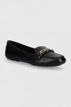 Aldo mocasini de piele Bagdish femei, culoarea negru, cu toc plat, 13669242.Bagdish