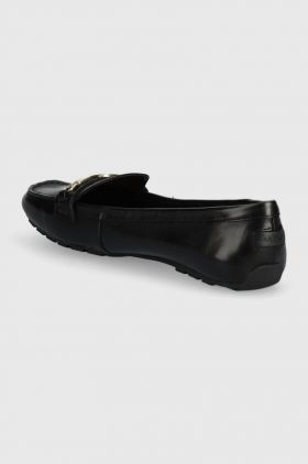 Aldo mocasini de piele Bagdish femei, culoarea negru, cu toc plat, 13669242.Bagdish