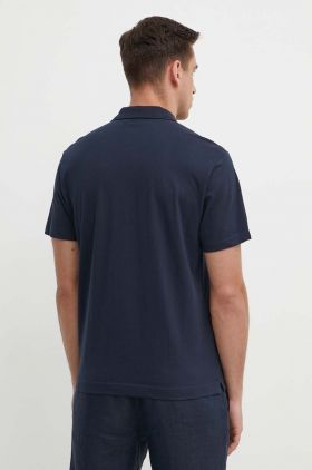 Pepe Jeans polo de bumbac HOLDEN culoarea albastru marin, neted, PM542154