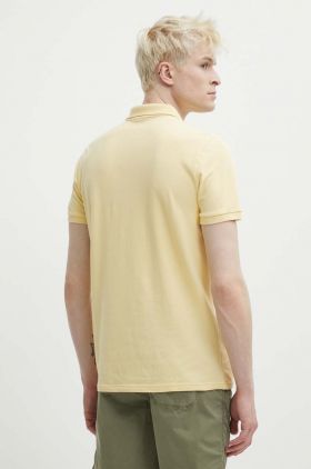 Hollister Co. tricou polo barbati, culoarea galben, neted