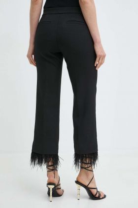 MICHAEL Michael Kors pantaloni femei, culoarea negru, drept, high waist