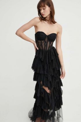 Aniye By rochie culoarea negru, maxi, evazati, 185268