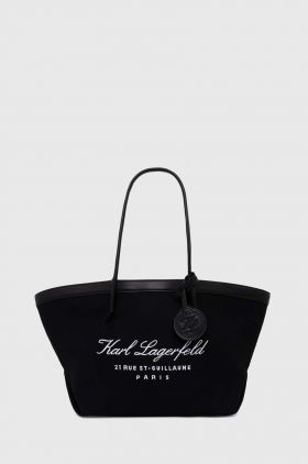 Karl Lagerfeld poseta culoarea negru